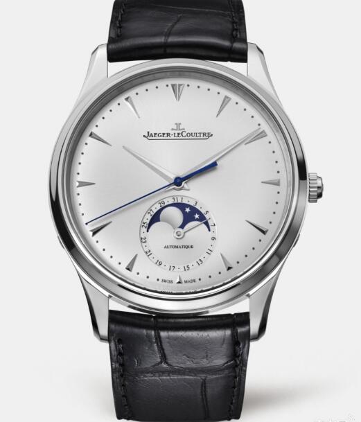 The blue second hand and moonphase sub-dial are really eye-catching on the silver background.