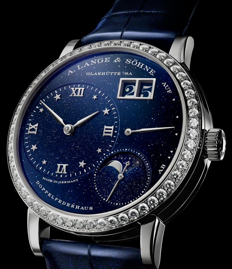 Replica watches for sale are showy with diamond design.